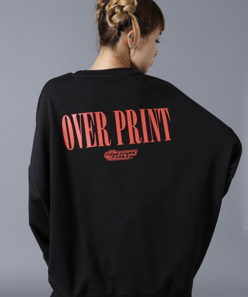 over print(オーバープリント)の「overprint/オーバープリント/The Powerpuff Galver:2sweat(スウェット・レディース・ブラック・XL/L/M)」の4枚目の写真