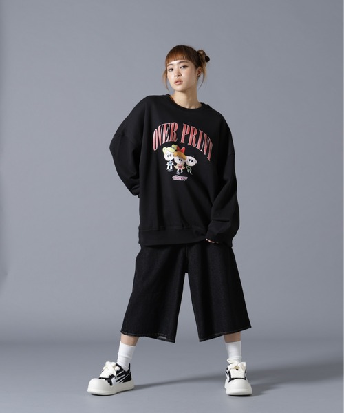 over print(オーバープリント)の「overprint/オーバープリント/The Powerpuff Galver:2sweat(スウェット・レディース・ブラック・XL/L/M)」の6枚目の写真
