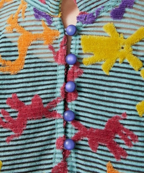 Jocomomola（ホコモモラ）の「Caballerias アニマルジャカードシアーワンピース（ワンピース・レディース・ダークインディゴブルー/ライトピンク・40）」の17枚目の写真