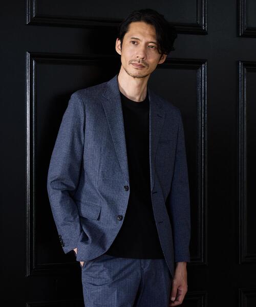TAKEO KIKUCHI(タケオキクチ)の「【通気性】ジャージ千鳥柄 ジャケット(テーラードジャケット・メンズ・チャコール/ブルー系その他5・03/02/04)」の12枚目の写真