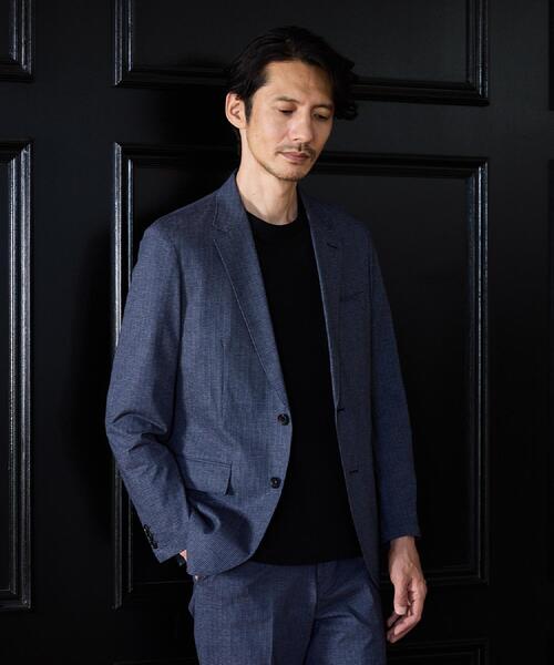 TAKEO KIKUCHI(タケオキクチ)の「【通気性】ジャージ千鳥柄 ジャケット(テーラードジャケット・メンズ・チャコール/ブルー系その他5・03/02/04)」の14枚目の写真
