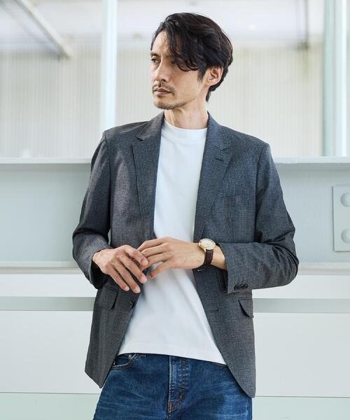 TAKEO KIKUCHI(タケオキクチ)の「【通気性】ジャージ千鳥柄 ジャケット(テーラードジャケット・メンズ・チャコール/ブルー系その他5・03/02/04)」の16枚目の写真