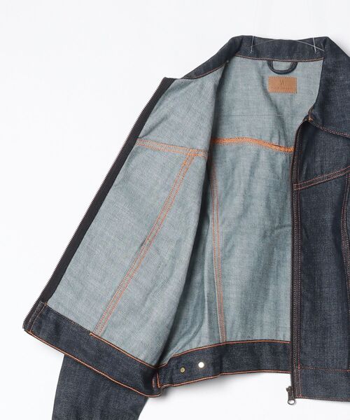 Nudie Jeans（ヌーディージーンズ）の「Nudie Jeans/ヌーディージーンズ Britta Denim Jacket / ジップデニムジャケット / Dry Streaky / Blue（デニムジャケット・レディース・ノンウォッシュ・S）」の3枚目の写真