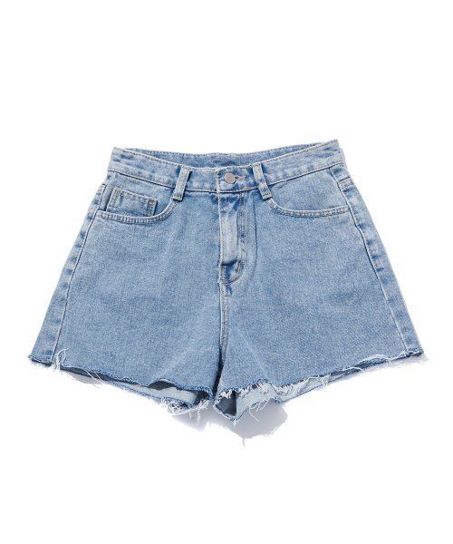 ウィメンズデニムショートパンツインディゴブルー（その他パンツ