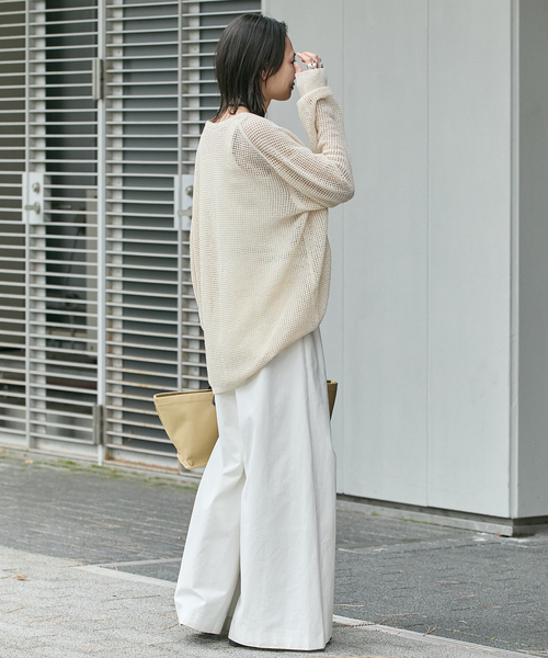 JOURNAL STANDARD(ジャーナルスタンダード)の「《追加》ヘンリーメッシュニット(ニット/セーター・レディース・ブラック/ライトグレー/アイボリー・FREE)」の22枚目の写真