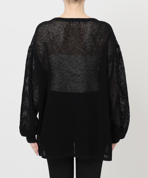 JOURNAL STANDARD(ジャーナルスタンダード)の「《追加》ヘンリーメッシュニット(ニット/セーター・レディース・ブラック/ライトグレー/アイボリー・FREE)」の14枚目の写真