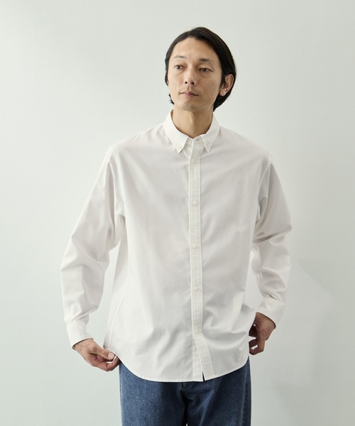 KEY TIMEZ(キータイムズ)の「【KEY TIMEZ/キータイムズ】ハイツイストOX BDシャツ(シャツ/ブラウス・メンズ・ホワイト/サックスブルー・1/2/3)」の2枚目の写真
