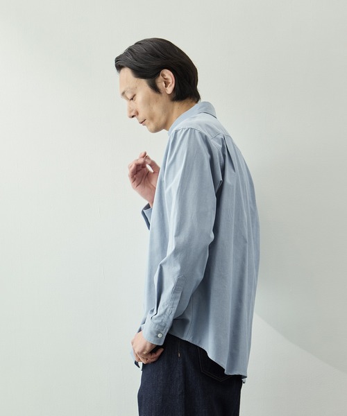 KEY TIMEZ(キータイムズ)の「【KEY TIMEZ/キータイムズ】ハイツイストOX BDシャツ(シャツ/ブラウス・メンズ・ホワイト/サックスブルー・1/2/3)」の4枚目の写真