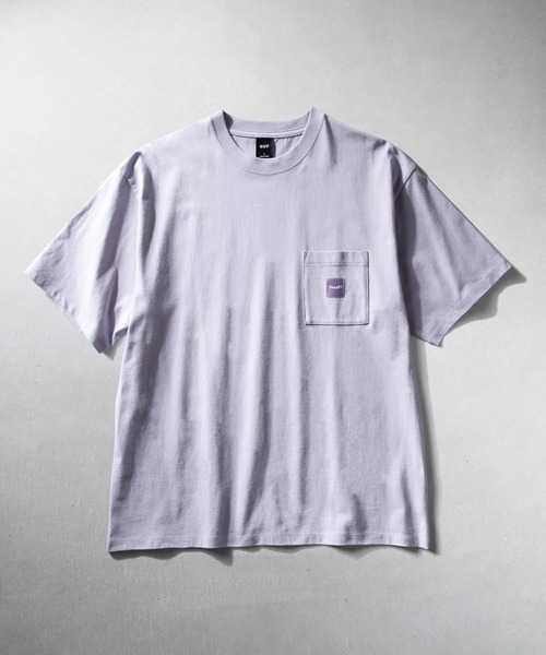 HUF（ハフ）の「BOX LOGO POCKET TEE（Tシャツ/カットソー・メンズ・ブラック/ホワイト/パープル系その他/ライトグリーン・L/M/XL/S/XXL）」の4枚目の写真