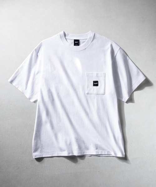 HUF（ハフ）の「BOX LOGO POCKET TEE（Tシャツ/カットソー・メンズ・ブラック/ホワイト/パープル系その他/ライトグリーン・L/M/XL/S/XXL）」の2枚目の写真