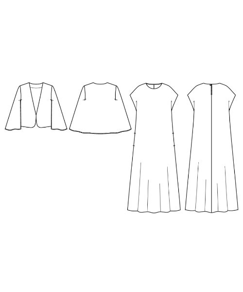 White Collection(ホワイトコレクション)の「喪服・礼服【洗えるフォーマル】ケープジャケット&Aラインワンピース2点セット(ワンピース・レディース・ブラック・LL/L/M/S/3L(UB-))」の2枚目の写真