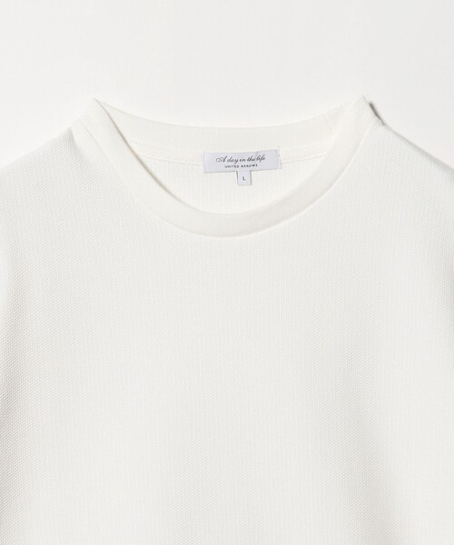 A DAY IN THE LIFE UNITED ARROWS(アデイインザライフユナイテッドアローズ)の「ニットライク ジャージー クルーネックカットソー<A DAY IN THE LIFE>(Tシャツ/カットソー・メンズ・ネイビー/ホワイト/モカ・XL/M/L)」の4枚目の写真