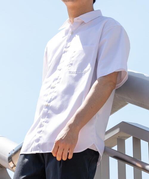 URBAN RESEARCH ROSSO MEN(アーバンリサーチロッソメン)の「『XLサイズあり』『防シワ/防臭』アーバンリラックスブロード半袖シャツ(シャツ/ブラウス・メンズ・チャコールグレー/ブルー/ライトブルー/カーキ/ネイビー/ホワイト・X-LARGE/LARGE/MEDIUM/SMALL)」の15枚目の写真
