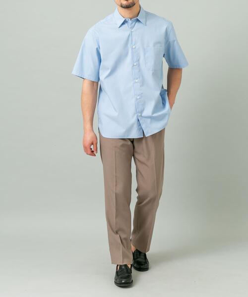 URBAN RESEARCH ROSSO MEN(アーバンリサーチロッソメン)の「『XLサイズあり』『防シワ/防臭』アーバンリラックスブロード半袖シャツ(シャツ/ブラウス・メンズ・チャコールグレー/ブルー/ライトブルー/カーキ/ネイビー/ホワイト・X-LARGE/LARGE/MEDIUM/SMALL)」の7枚目の写真