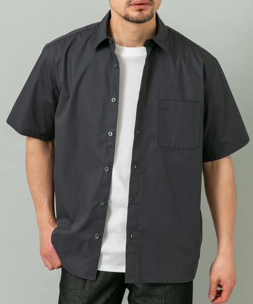URBAN RESEARCH ROSSO MEN（アーバンリサーチロッソメン）の「『XLサイズあり』『防シワ/防臭』アーバンリラックスブロード半袖シャツ（シャツ/ブラウス・メンズ・チャコールグレー/ブルー/ライトブルー/カーキ/ネイビー/ホワイト・X-LARGE/LARGE/MEDIUM/SMALL）」の8枚目の写真