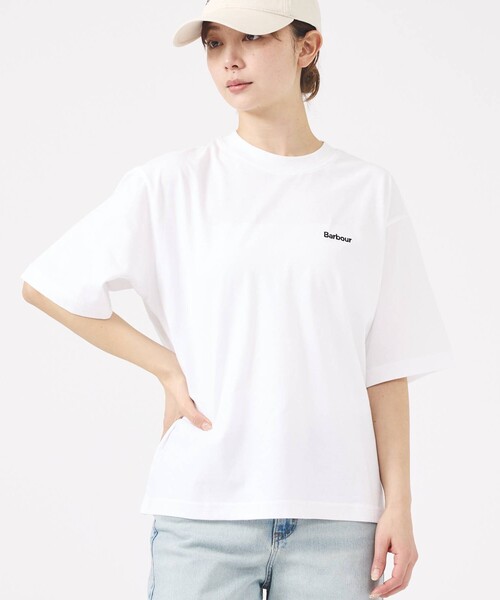 Barbour(バブアー)の「【Barbour / バブアー】マージョリーコットンロゴ刺繍Tシャツ / MARJORIET-SHIRT/半袖/【WEB限定】(Tシャツ/カットソー・レディース・グレー/ブラック/ホワイト・フリー)」の3枚目の写真
