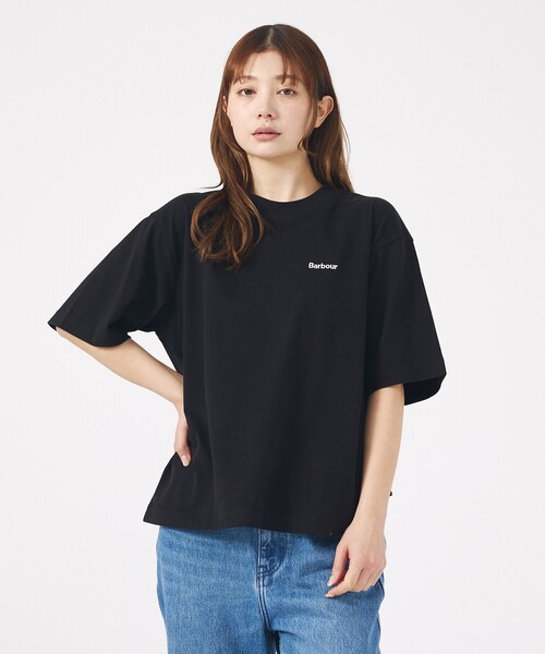 Barbour(バブアー)の「【Barbour / バブアー】マージョリーコットンロゴ刺繍Tシャツ / MARJORIET-SHIRT/半袖/【WEB限定】(Tシャツ/カットソー・レディース・グレー/ブラック/ホワイト・フリー)」の8枚目の写真