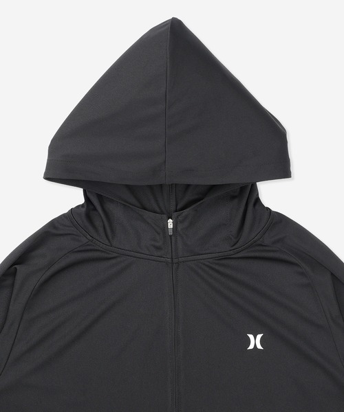 Hurley (ハーレー)の「【Hurley:ハーレー】ジップアップラッシュパーカー UPF50+×速乾×遮熱機能 ラッシュフーディー RASH ICON BP ZIP UP HOODIE(ラッシュガード・メンズ・ホワイト/チャコールグレー/ブラック・LARGE/MEDIUM/SMALL/X-LARGE)」の8枚目の写真