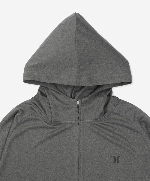 Hurley (ハーレー)の「【Hurley:ハーレー】ジップアップラッシュパーカー UPF50+×速乾×遮熱機能 ラッシュフーディー RASH ICON BP ZIP UP HOODIE(ラッシュガード・メンズ・ホワイト/チャコールグレー/ブラック・LARGE/MEDIUM/SMALL/X-LARGE)」の11枚目の写真