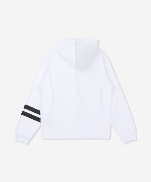 Hurley (ハーレー)の「【Hurley:ハーレー】ジップアップラッシュパーカー UPF50+×速乾×遮熱機能 ラッシュフーディー RASH ICON BP ZIP UP HOODIE(ラッシュガード・メンズ・ホワイト/チャコールグレー/ブラック・LARGE/MEDIUM/SMALL/X-LARGE)」の4枚目の写真