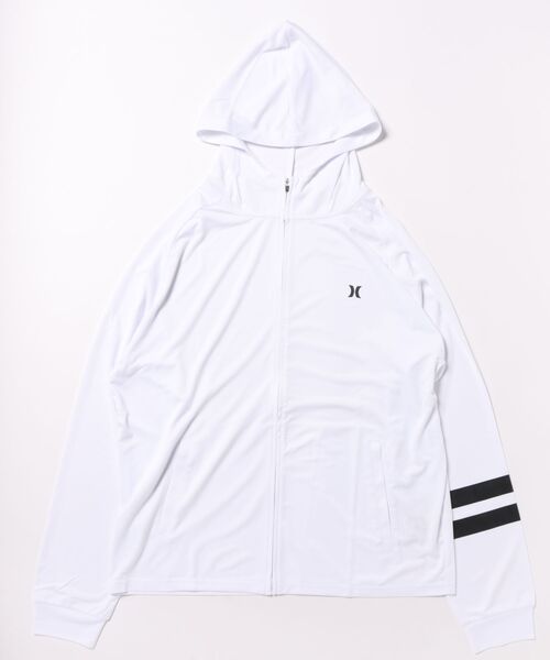 Hurley (ハーレー)の「【Hurley:ハーレー】ジップアップラッシュパーカー UPF50+×速乾×遮熱機能 ラッシュフーディー RASH ICON BP ZIP UP HOODIE(ラッシュガード・メンズ・ホワイト/チャコールグレー/ブラック・LARGE/MEDIUM/SMALL/X-LARGE)」の13枚目の写真