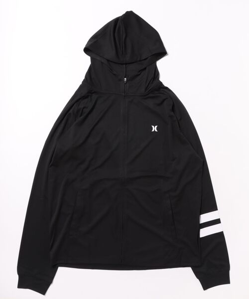 Hurley (ハーレー)の「【Hurley:ハーレー】ジップアップラッシュパーカー UPF50+×速乾×遮熱機能 ラッシュフーディー RASH ICON BP ZIP UP HOODIE(ラッシュガード・メンズ・ホワイト/チャコールグレー/ブラック・LARGE/MEDIUM/SMALL/X-LARGE)」の14枚目の写真
