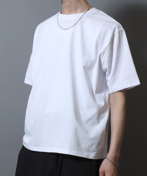 ANPAS(アンパス)の「Premium Feel Cotton T-Shirt / プレミアムタッチ 半袖コットンTシャツ 無地T メンズ レディース ユニセックス カットソー(Tシャツ/カットソー・メンズ・ホワイト/ブラック・S/M/L)」の1枚目の写真