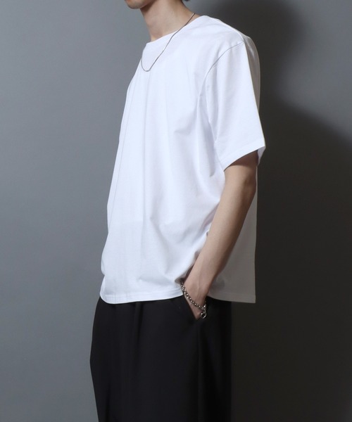 ANPAS(アンパス)の「Premium Feel Cotton T-Shirt / プレミアムタッチ コットン 半袖Tシャツ 無地T メンズ レディース ユニセックス カットソー 夏(Tシャツ/カットソー・メンズ・ホワイト/ブラック・S/M/L)」の7枚目の写真