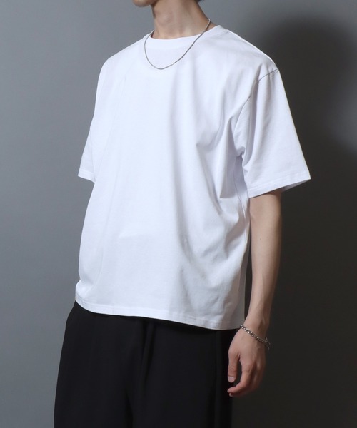ANPAS(アンパス)の「Premium Feel Cotton T-Shirt / プレミアムタッチ コットン 半袖Tシャツ 無地T メンズ レディース ユニセックス カットソー 夏(Tシャツ/カットソー・メンズ・ホワイト/ブラック・S/M/L)」の6枚目の写真