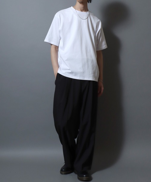 ANPAS(アンパス)の「Premium Feel Cotton T-Shirt / プレミアムタッチ コットン 半袖Tシャツ 無地T メンズ レディース ユニセックス カットソー 夏(Tシャツ/カットソー・メンズ・ホワイト/ブラック・S/M/L)」の8枚目の写真