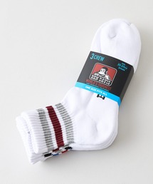 BEN DAVIS（ベンデイビス）の「【BEN DAVIS/ベンデイビス】BEN 3Pラインソックス 9927 3足組 まとめ買い 3本ライン ストリート スケーター アメカジ 25-27cm（ソックス/靴下）」