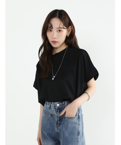 fifth(フィフス)の「フレンチスリーブチュニック(Tシャツ/カットソー・レディース・ブラック・F)」の1枚目の写真