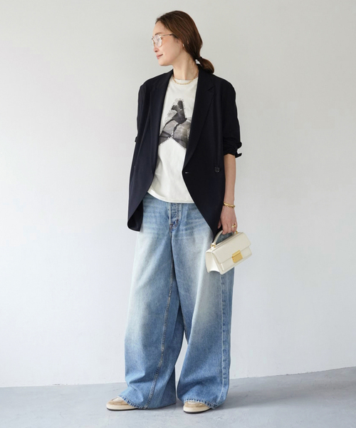 Deuxieme Classe(ドゥーズィエムクラス)の「追加 SPWOOL シャツジャケット(テーラードジャケット・レディース・ネイビー・FREE)」の14枚目の写真