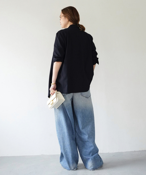 Deuxieme Classe(ドゥーズィエムクラス)の「追加 SPWOOL シャツジャケット(テーラードジャケット・レディース・ネイビー・FREE)」の15枚目の写真