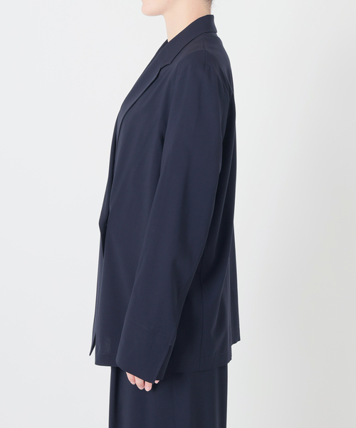新品　Deuxieme Classe SPWOOL シャツジャケット　ネイビー 追加 SPWOOL シャツジャケット（テーラードジャケット）｜Deuxieme