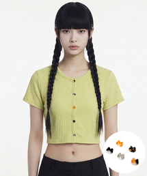 OTHER-worldly（アザーワールドリー）の「キャットボタンカーディガン [グリーン]（カーディガン/ボレロ）」