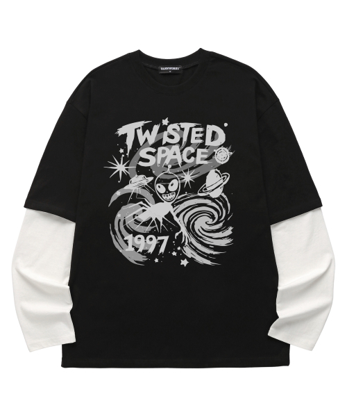 VANNWORKS(バンワークス)の「レイヤードTWIST SPACEロングスリーブ(VVLL0226)ブラック(Tシャツ/カットソー・メンズ・その他・SMALL/MEDIUM/LARGE/X-LARGE)」の3枚目の写真