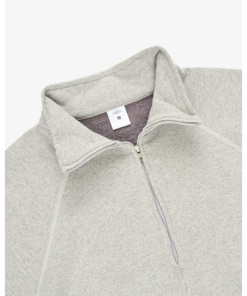 FRONT 11201(フロントワンワントゥーオーワン)の「REDE HANMOU Half Zip Sweatshirt(スウェット・メンズ・グレー・S/M/L/XL)」の3枚目の写真