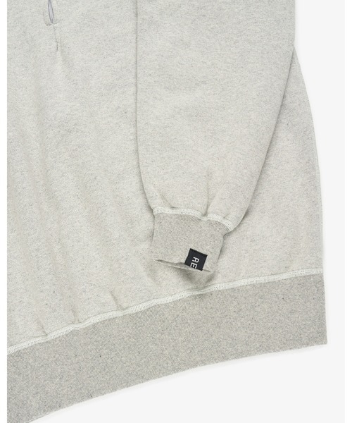 FRONT 11201(フロントワンワントゥーオーワン)の「REDE HANMOU Half Zip Sweatshirt(スウェット・メンズ・グレー・S/M/L/XL)」の4枚目の写真