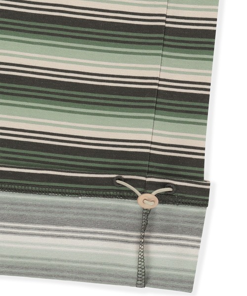 SUNLOVE(サンラブ)の「Striped Caddie Polo(ポロシャツ・レディース・グレー/グリーン/レッド・S/M/L/XL)」の10枚目の写真