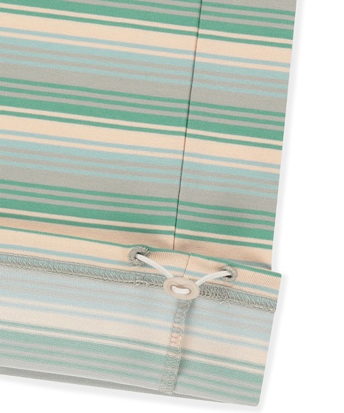 SUNLOVE(サンラブ)の「Striped Caddie Polo(ポロシャツ・レディース・グレー/グリーン/レッド・S/M/L/XL)」の6枚目の写真