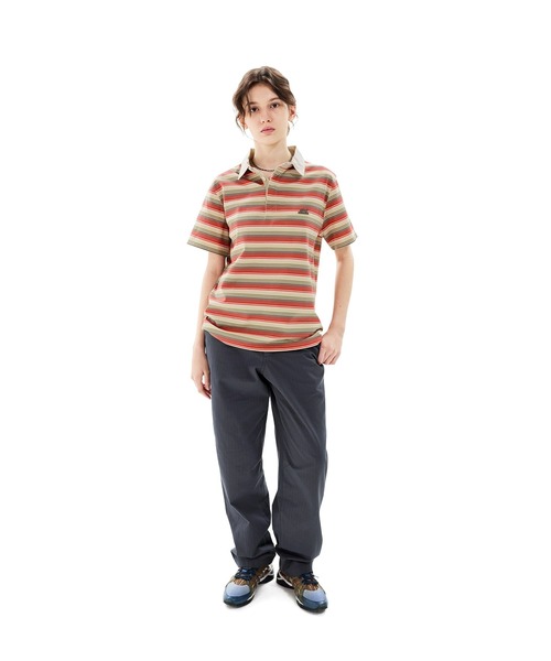 SUNLOVE(サンラブ)の「Striped Caddie Polo(ポロシャツ・レディース・グレー/グリーン/レッド・S/M/L/XL)」の15枚目の写真