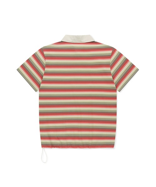 SUNLOVE(サンラブ)の「Striped Caddie Polo(ポロシャツ・レディース・グレー/グリーン/レッド・S/M/L/XL)」の12枚目の写真