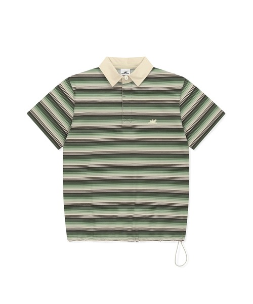 SUNLOVE(サンラブ)の「Striped Caddie Polo(ポロシャツ・レディース・グレー/グリーン/レッド・S/M/L/XL)」の17枚目の写真