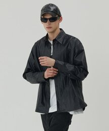 MAISON MINED（メゾンミネド）の「WRINKLE RUSTLING SHIRTS BLACK（シャツ/ブラウス）」