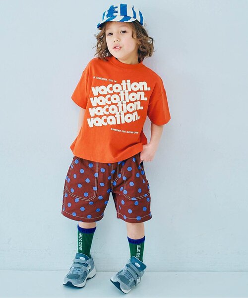 p.premier（ピードットプルミエ）の「イロチ買いしたい総柄ツイルワークハーフパンツ（その他パンツ・キッズ・ブラック/カーキ/ベージュ/チャコール/インディゴブルー/イエロー/ブラウン/キャメル/ピンク・80/90/100/110/120/130/140）」の18枚目の写真