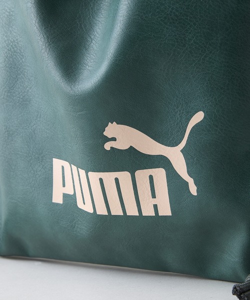PUMA(プーマ)の「【PUMA/プーマ】【PUレザー 高見え】ビンテージPUナップサック 巾着バッグ メンズ レディース レトロ ストリート y2k スポーツミックス 古着風 おしゃれ(バックパック/リュック・メンズ・ブラウン/グリーン/ブラック・FREE)」の9枚目の写真