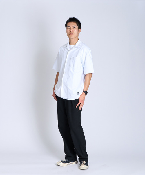 CHROME（クローム）の「［ CHROME / クローム ］LSC SHIRT WIDE FIT OG LOGO / ライムストーン ケーブ シャツ ワイド フィット オージー ロゴ 接触冷感 空間冷却 鍾乳洞 開襟シャツ（シャツ/ブラウス・メンズ・ホワイト/ブラック・XL/L/M）」の8枚目の写真