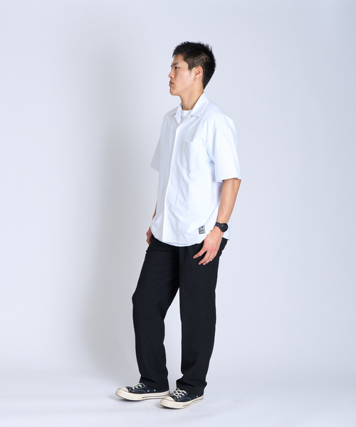 CHROME（クローム）の「［ CHROME / クローム ］LSC SHIRT WIDE FIT OG LOGO / ライムストーン ケーブ シャツ ワイド フィット オージー ロゴ 接触冷感 空間冷却 鍾乳洞 開襟シャツ（シャツ/ブラウス・メンズ・ホワイト/ブラック・XL/L/M）」の7枚目の写真