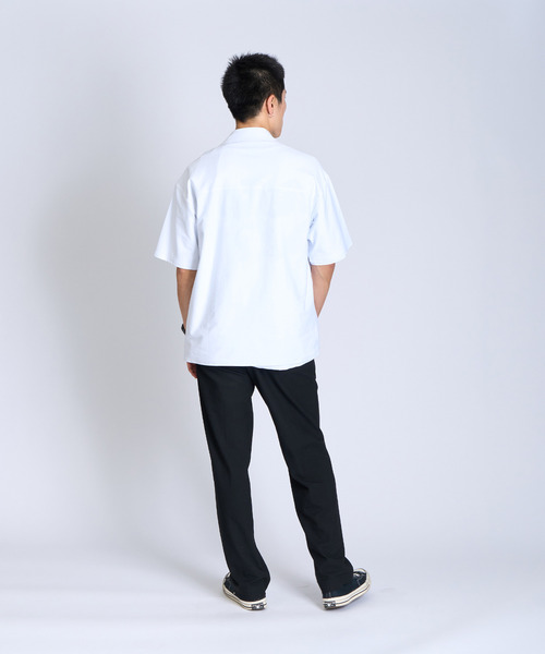 CHROME（クローム）の「［ CHROME / クローム ］LSC SHIRT WIDE FIT OG LOGO / ライムストーン ケーブ シャツ ワイド フィット オージー ロゴ 接触冷感 空間冷却 鍾乳洞 開襟シャツ（シャツ/ブラウス・メンズ・ホワイト/ブラック・XL/L/M）」の6枚目の写真